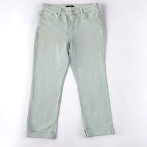 Lauren Ralph Lauren Jeans Blue Gray High Rise Premier Straight Ankle sz 10